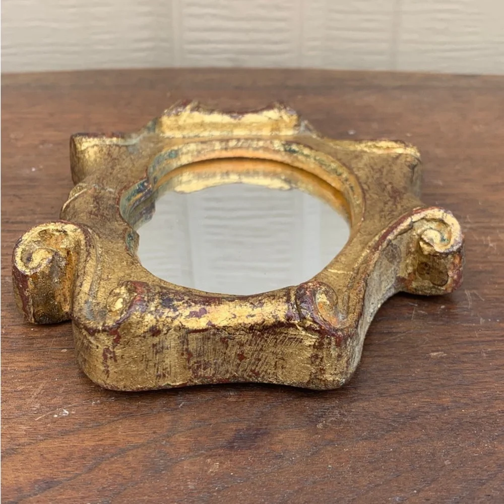 Italian Florentine Baroque Gold Giltwood Antique Wall Mirror